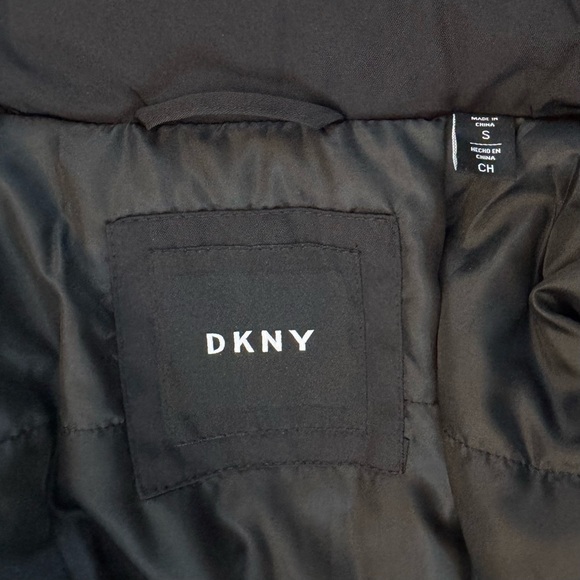 NWT Donna Karan DKNY Utility Jacket Coat Black Small Waterproof - Picture 10 of 15